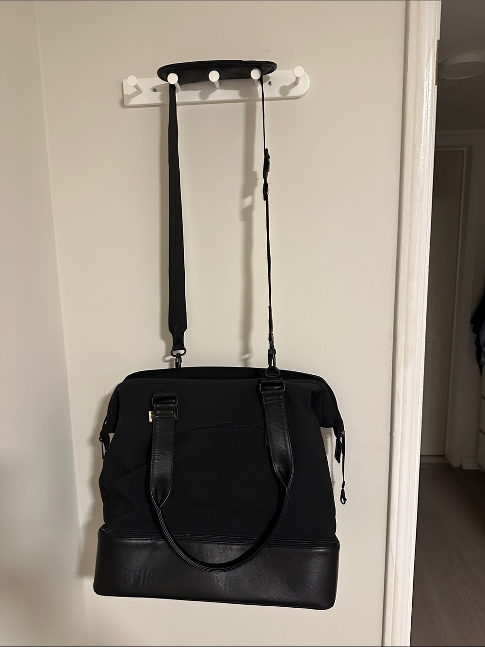 BEIS Black Laptop Tote with Padded Strap